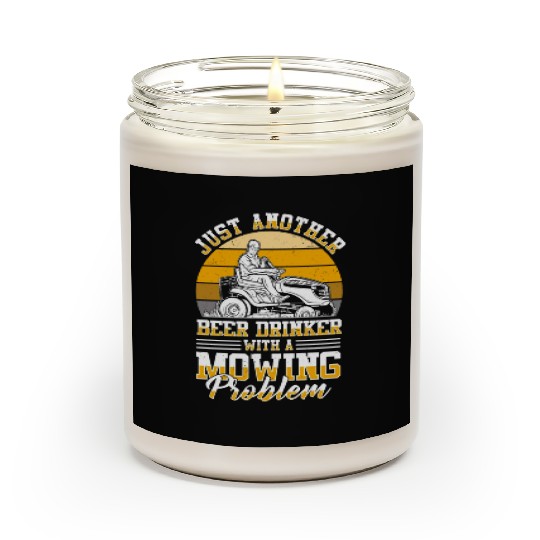 Lawn Mowing Lawn Mower Gardener Gardening Beer Scented Candles