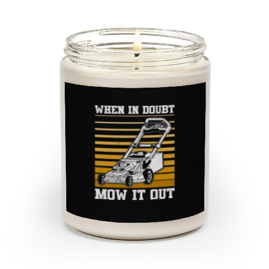 Lawn Mowing Lawn Mower Gardener Gardening Scented Candles