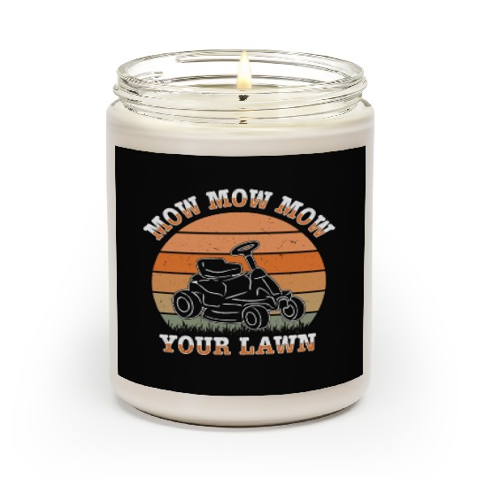 Lawn Mowing Lawn Mower Gardener Gardening Scented Candles