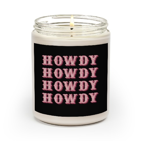 White Cowgirl Howdy Rodeo Western Country Southern Scented Candles