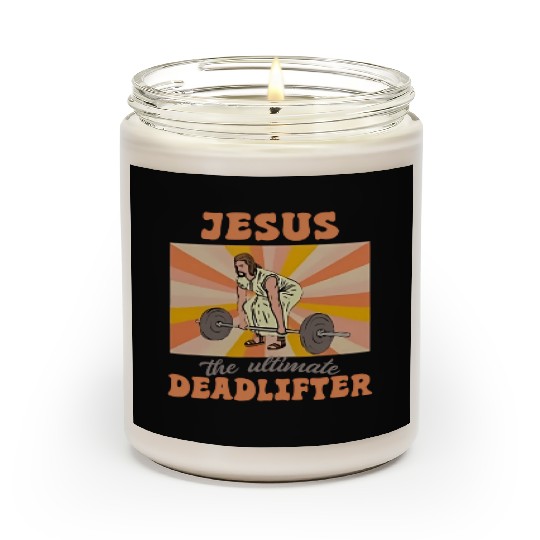 Jesus The Ultimate Deadlifter Christian Gym Scented Candles