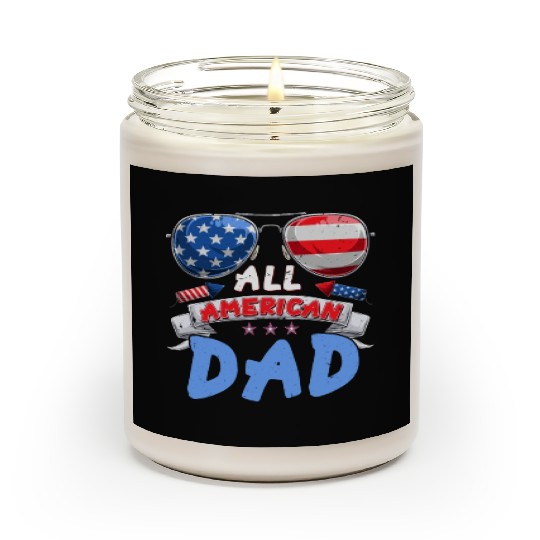 All American Dad US Patriots Fathers America Party Scented Candles