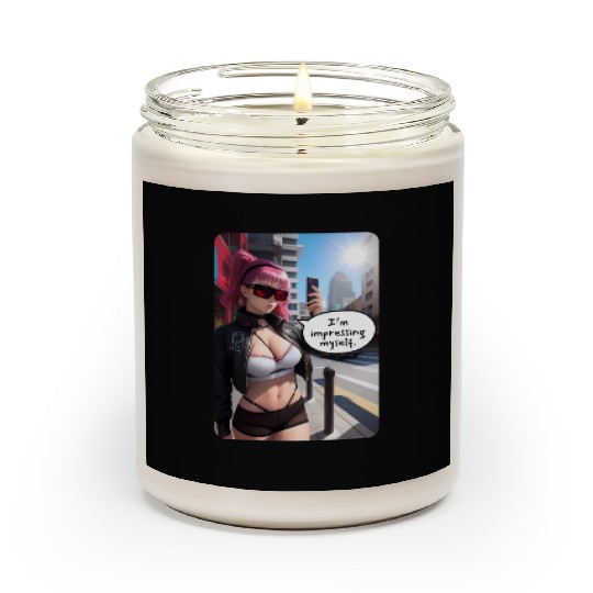 Cyberpunk Waifu Influencer Design 6 Scented Candles