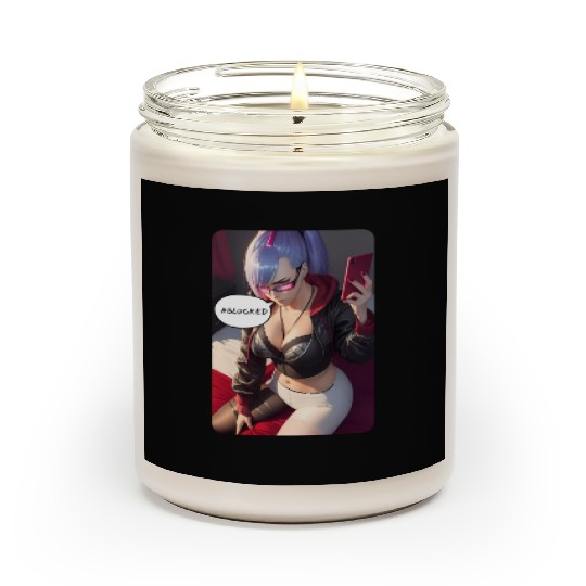 Cyberpunk Waifu Influencer Design 4 Scented Candles
