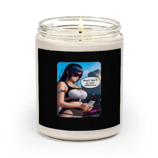 Cyberpunk Waifu Influencer Design 8 Scented Candles