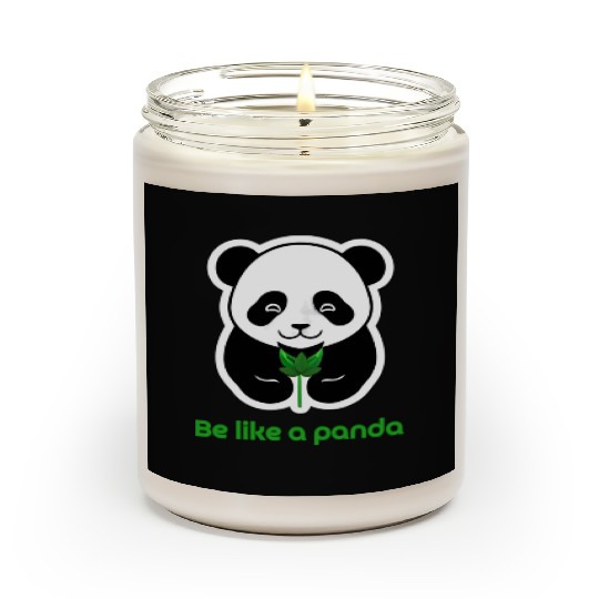 Be a vegan be like a panda. Vegan print Scented Candles