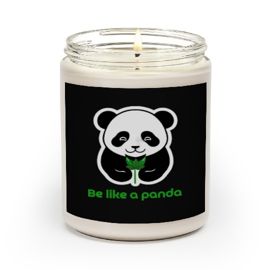 Be a vegan be like a panda. Vegan print Scented Candles