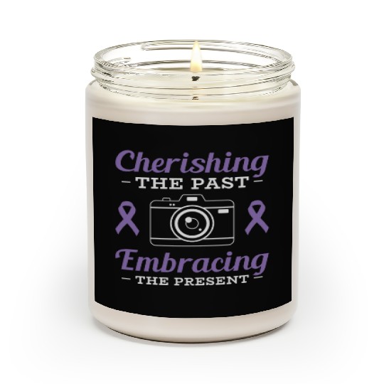 Alzheimer's Awareness Purple Ribbon Brain Scented Candles