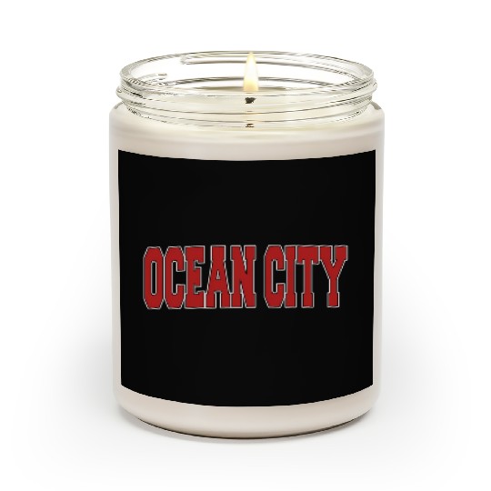 Ocean City Nj New Jersey Varsity Style Usa Sports Scented Candles