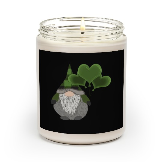 Irish Gnome St Patricks Day Heart Balloons Scented Candles