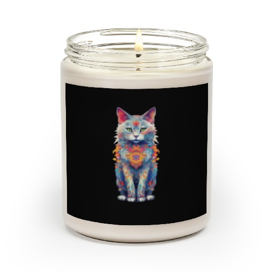 Cat Mandala Scented Candles