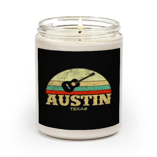 Austin Texas Guitar Lone Star State Scented Candles