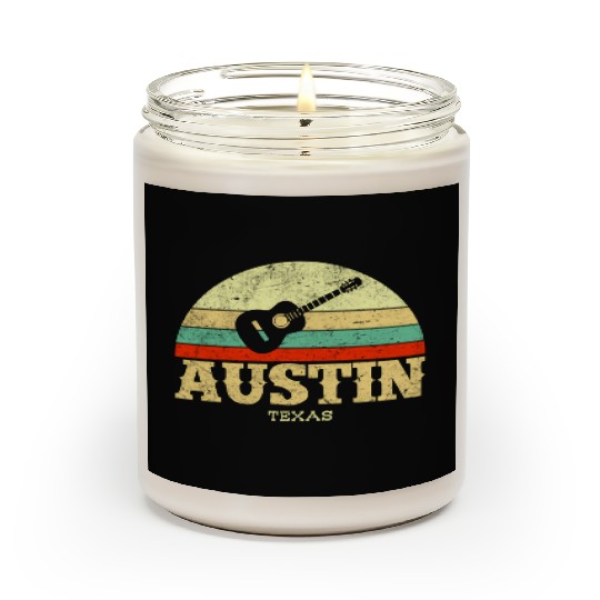 Austin Texas Guitar Lone Star State Scented Candles