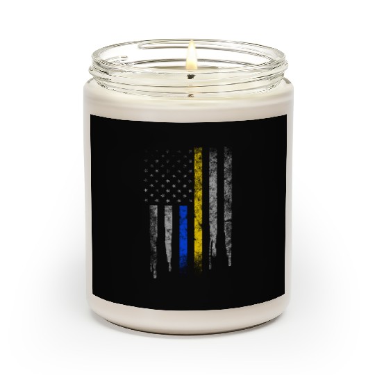 Gold Blue Line 911 Police Dispatcher First Scented Candles