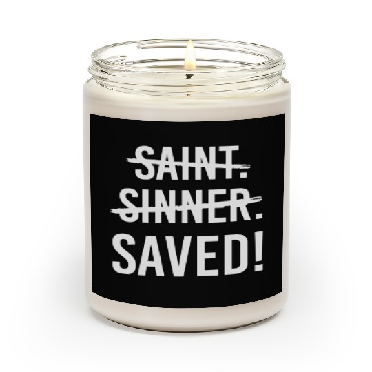 Saint Cross Sinner Saved Jesus Christian Catholic Scented Candles