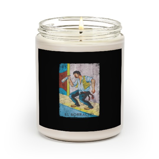 Loteria El Borracho Colorful Tarot Card Scented Candles