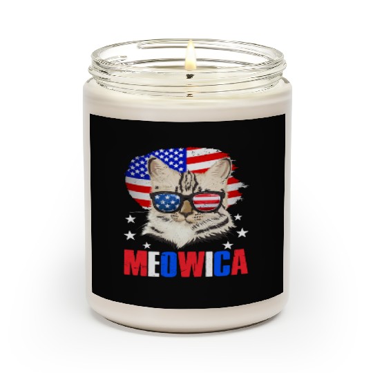 Meowica Cat lover Independence Day Patriotic Scented Candles
