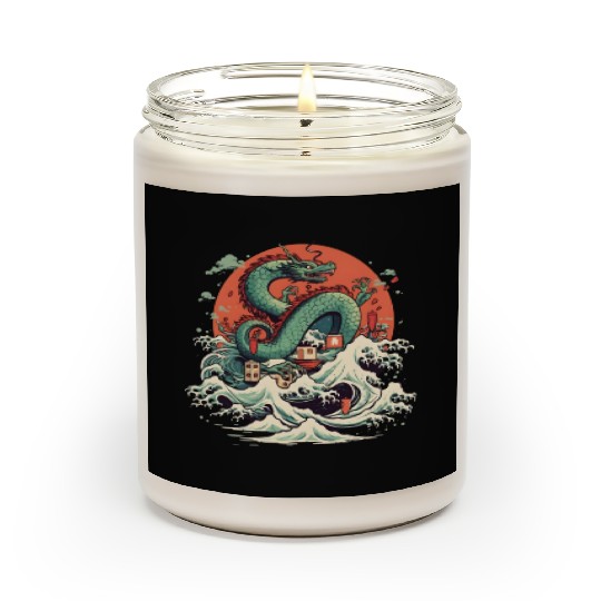 Sushi Dragon Japanesse Kawaii Scented Candles