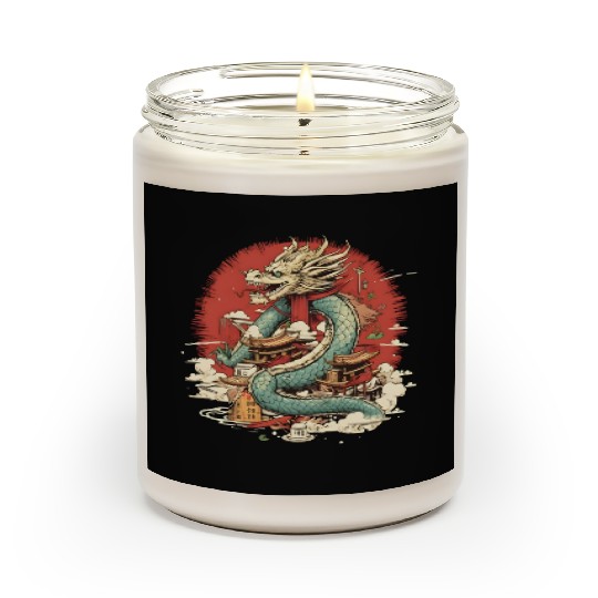 Sushi Dragon Japanesse Kawaii Scented Candles