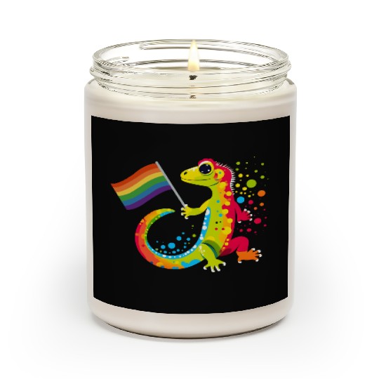 Gay Pride Gecko Scented Candles