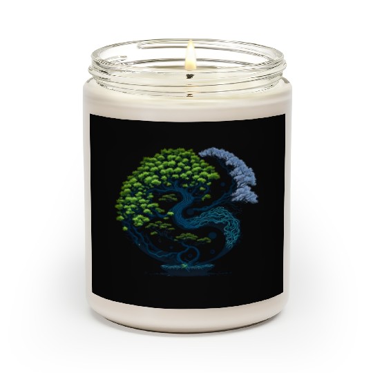 Harmony Unveiled - Yin and Yang Bonsai Scented Candles