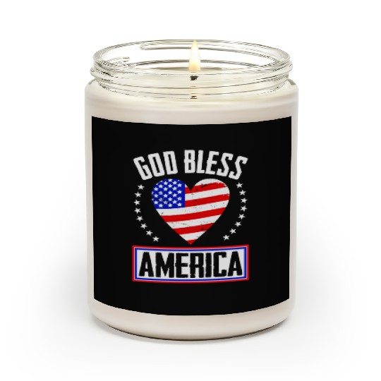 God Bless America Independence Day USA Patriot Scented Candles
