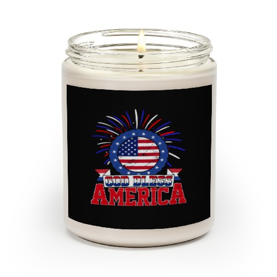 God Bless America Independence Day USA Patriot Scented Candles