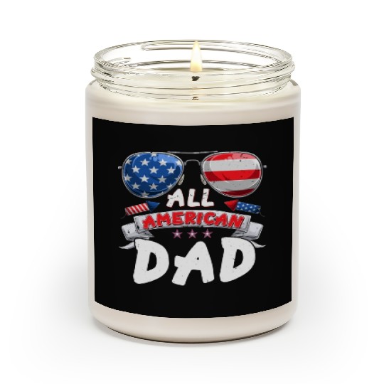 All American Dad US Patriots Fathers America Party Scented Candles