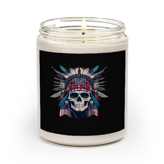 American Skull 4th of July Scented Candles