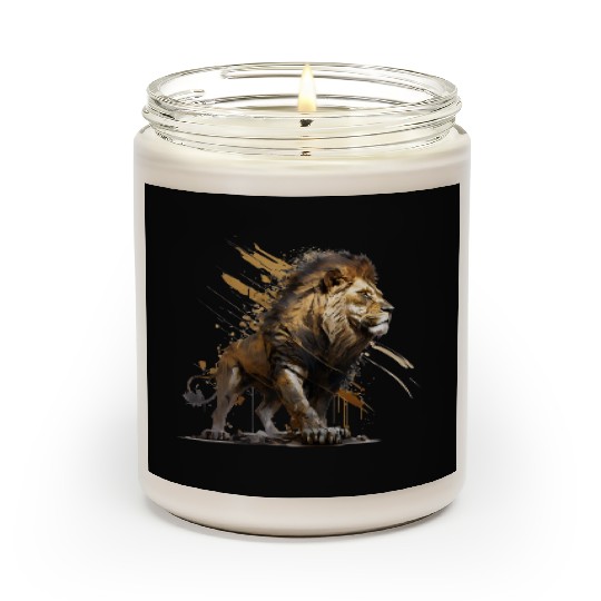 Lion walking, lion Scented Candles