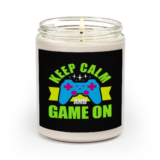 Keep Calm and Game On nostalgia Scented Candles