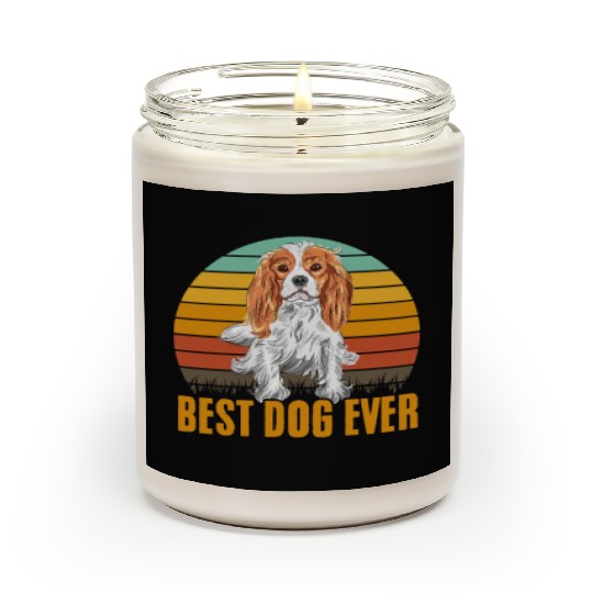 Best Dog Ever Cavalier King Charles Spaniel Retro Scented Candles