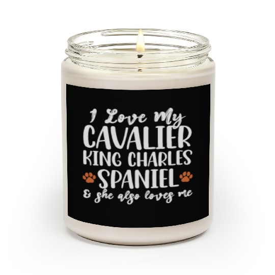 I Love My Cavalier King Charles Spaniel Scented Candles