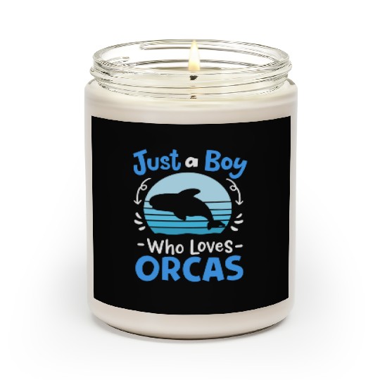 Orcas Whales Orca Lover Retro Scented Candles