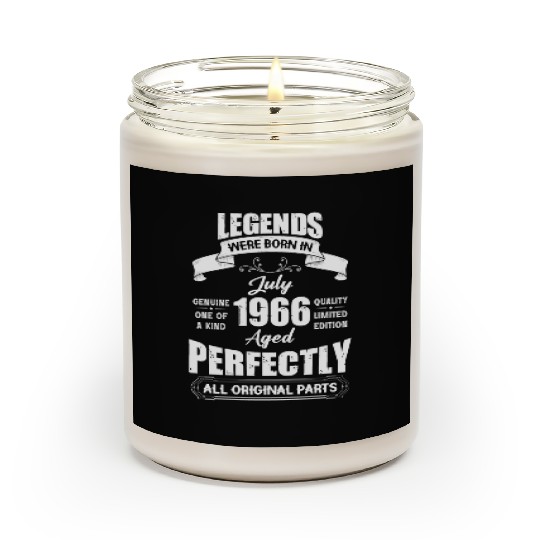 Legends Were Born In July 1966 Birthday Scented Candles