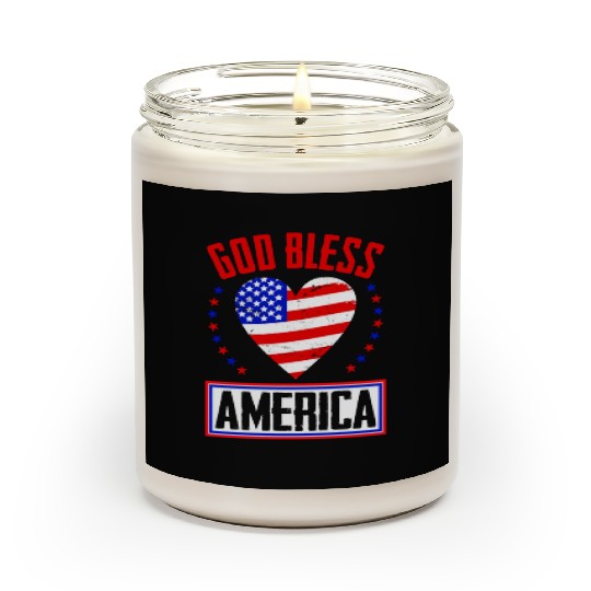 God Bless America Independence Day USA Patriot Scented Candles