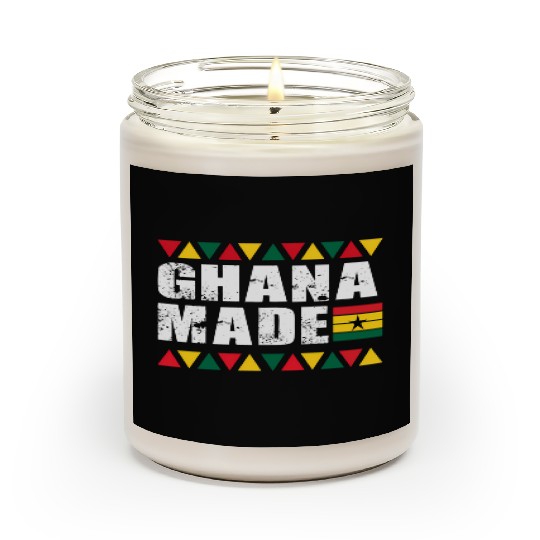 Ghana Made Black Star Country Flag Scented Candles