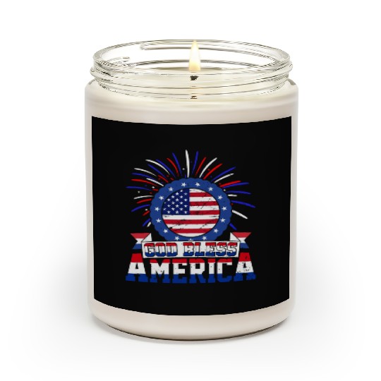 God Bless America Independence Day USA Patriot Scented Candles