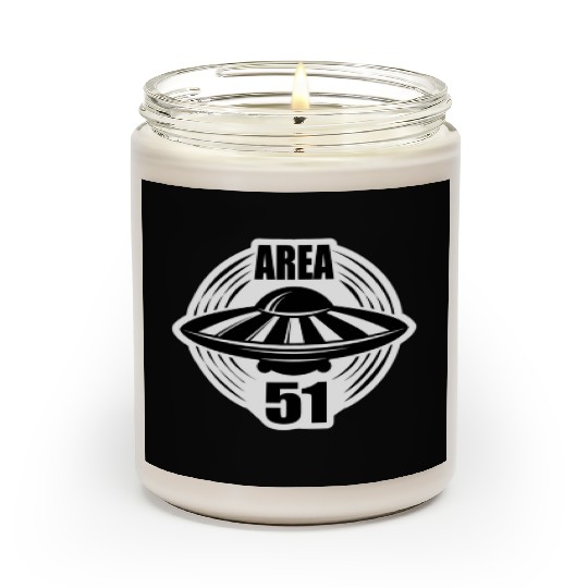 Area 51 Black Flying Saucer Scented Candles