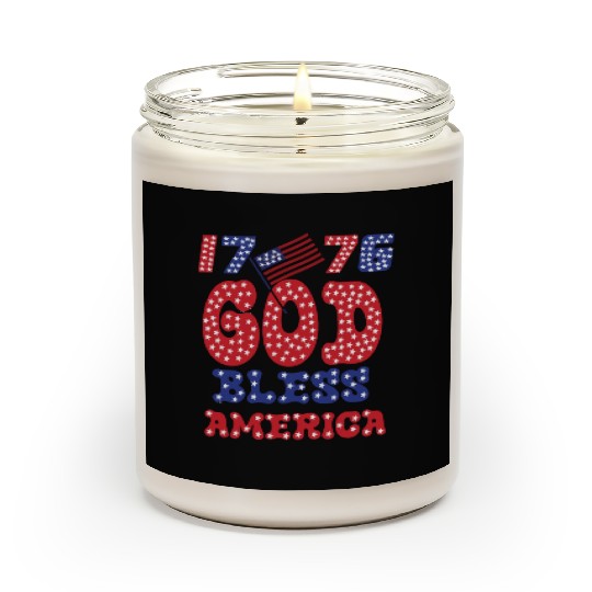 1776 GOD BLESS AMERICA FOR FREEDOM Scented Candles