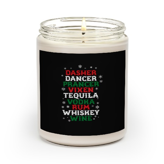 Beer Wine Tequila Reindeer Scented Candles