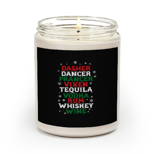 Beer Wine Tequila Reindeer Scented Candles