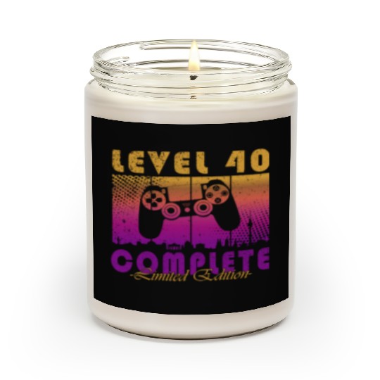 40th Birthday Gaming Level 40 Complete Gamer Scented Candles