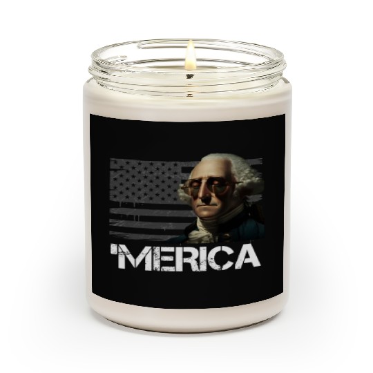 Merica George Washington Independence Day USA Scented Candles