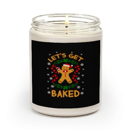 Let's Get Baked Gingerbread Cookies Candy Cane Scented Candles