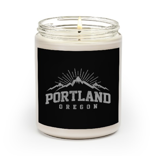 Portland Oregon Mountains Nature Outdoor Scented Candles