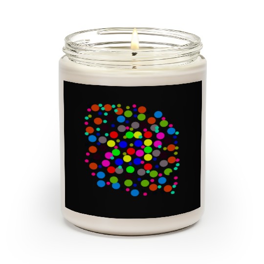 Multi-colored circle pattern Scented Candles, Travel
