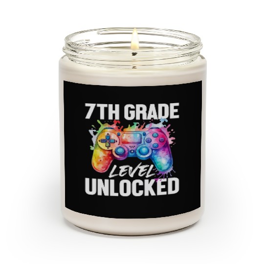 7th Grade Level Unlocked Back to School Video Game Scented Candles