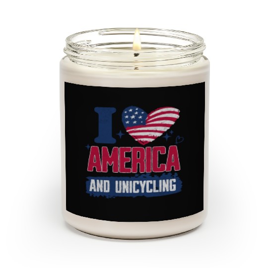 I Love America And Unicycling Scented Candles