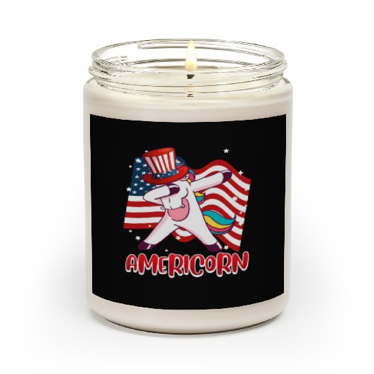 Americorn Unicorn America Party Independence Day Scented Candles